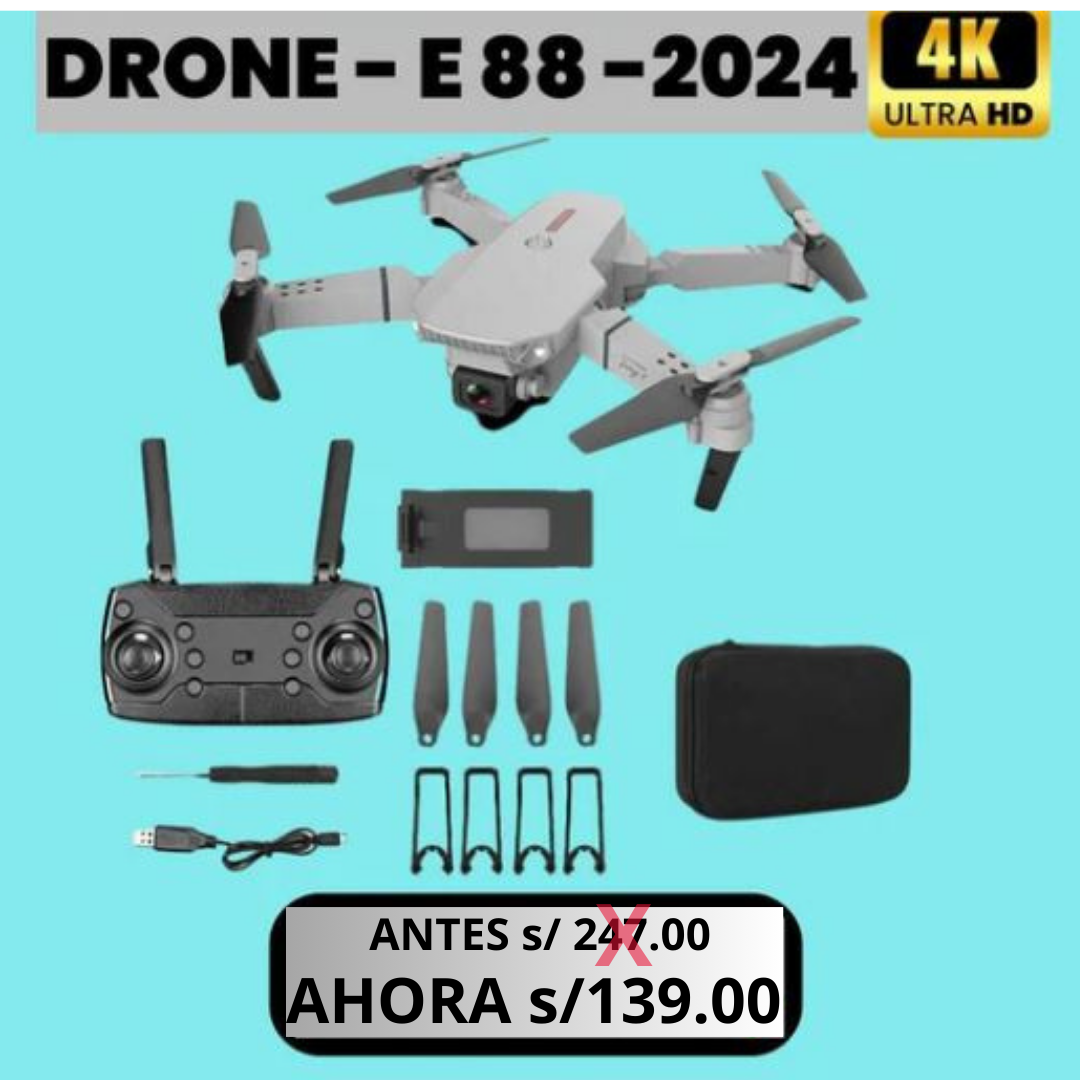Drone Profesional E88 4K Dual Cámara WiFi | ULTIMAS UNIDADES 🔥