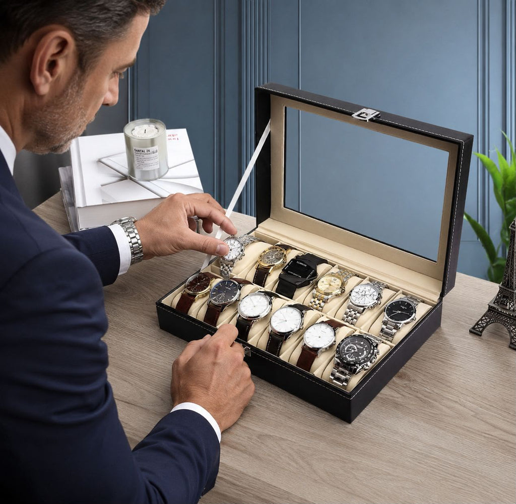 Elegante Porta Reloj de 12 Piezas™  | ENVIO GRATIS 🚨